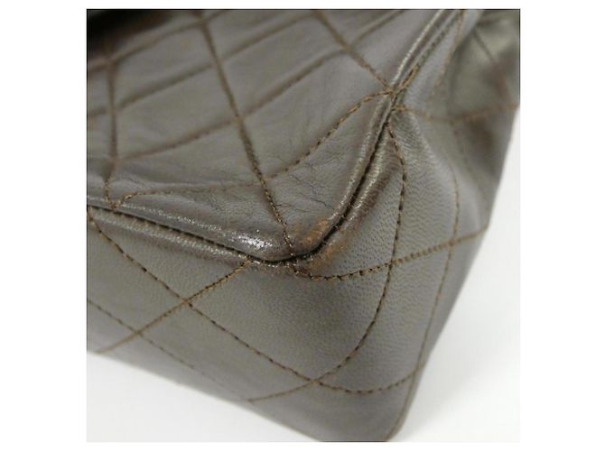Borsa a tracolla Chanel in pelle nera e marrone Nero - vista 3