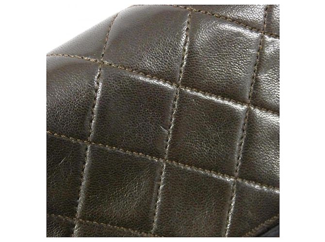 Borsa a tracolla Chanel in pelle nera e marrone Nero - vista 7