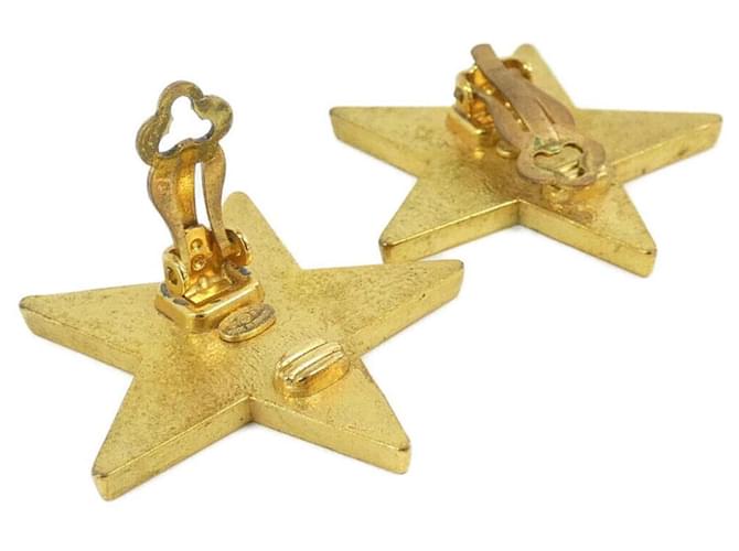 Orecchini Chanel Black and Gold Stud Nero D'oro - vista 5