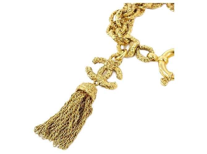 Bracciale con charm Chanel in oro D'oro - vista 2