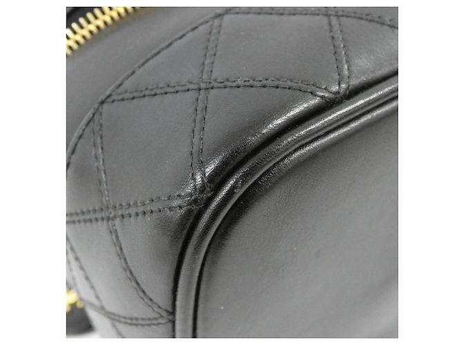 Borsa Chanel 01618 Nera in Pelle di Agnello con Finiture Oro Nero - vista 3
