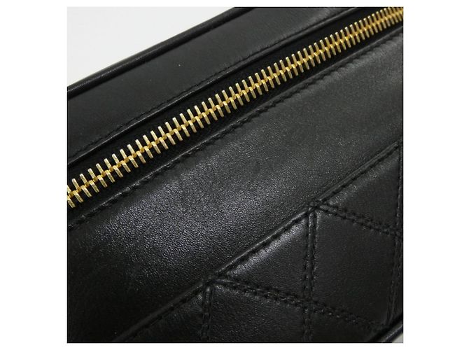 Borsa Chanel 01618 Nera in Pelle di Agnello con Finiture Oro Nero - vista 6