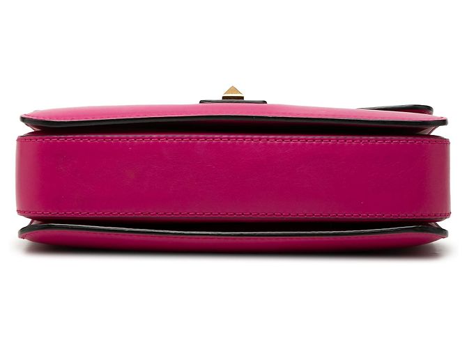 Valentino Pink Leather B Rockstud Flap Shoulder Bag - view 3