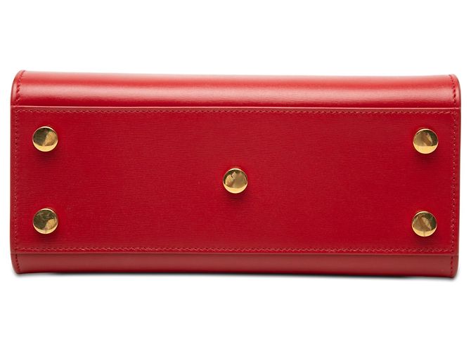 Saint Laurent Borsa Sac De Jour Nano in pelle rossa Rosso - vista 3