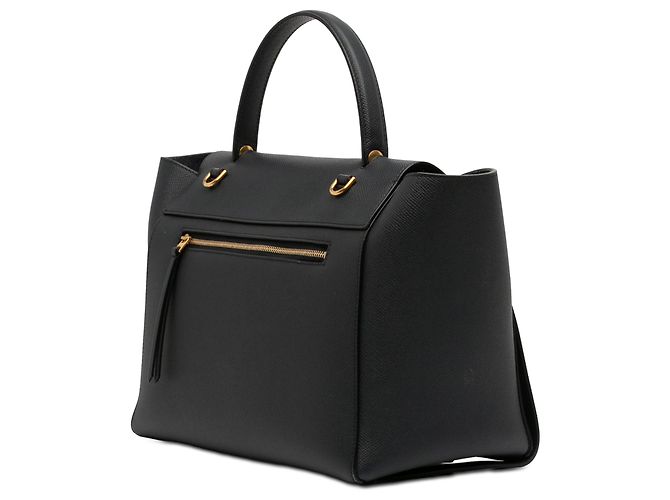 Céline Borsa cintura Celine Black Mini in pelle di vitello granulata Nero - vista 2