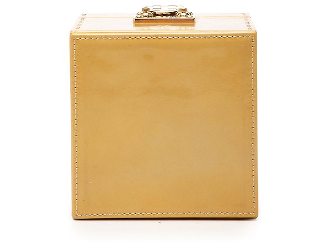 Borsa Vanity Louis Vuitton Bleecker Monogram Vernis Beige - vista 3