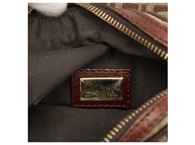 Fendi Beige Zucchino Canvas Crossbody - vista 5