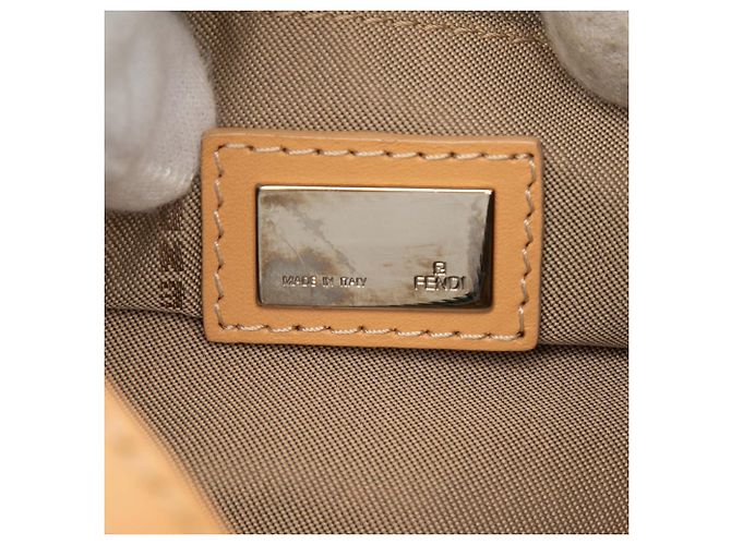 Fendi Beige Zucchino Canvas Crossbody Blu chiaro - vista 5