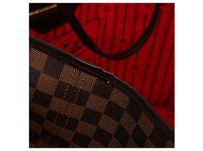 Louis Vuitton Marrone Damier Ebene Neverfull GM - vista 8