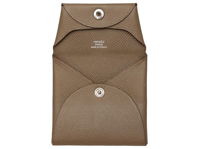 Hermès Brown Epsom Bastia Change Purse Taupe - view 6