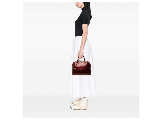 Louis Vuitton Alma PM Vernis Monogram Rot Bordeaux - Ansicht 7