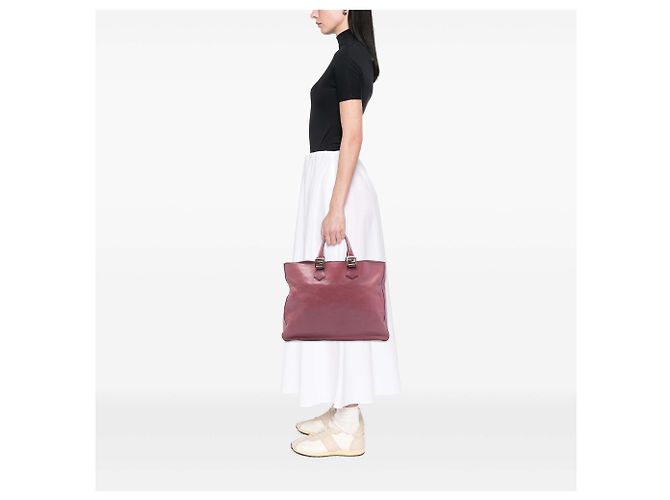 Fendi Twins Leder-Tote in Pink, Größe Large - Ansicht 5
