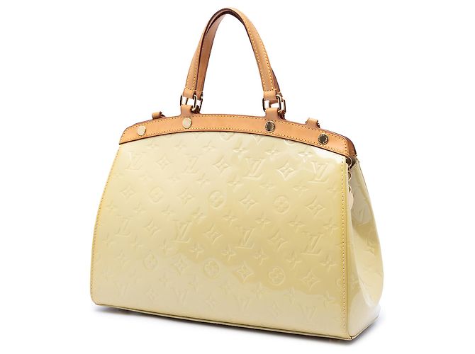 Louis Vuitton Yellow Monogram Vernis Brea MM Giallo - vista 2