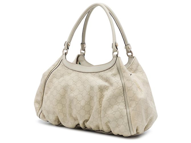 Borsa a tracolla Gucci White Guccissima Abbey D Ring Bianco Bianco sporco - vista 2