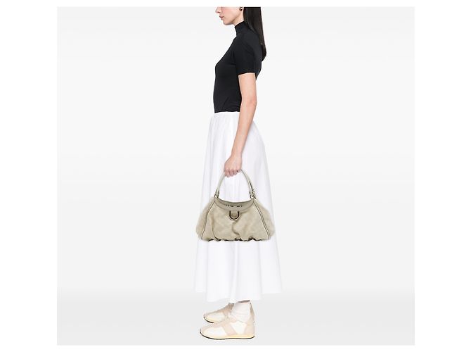 Borsa a tracolla Gucci White Guccissima Abbey D Ring Bianco Bianco sporco - vista 6