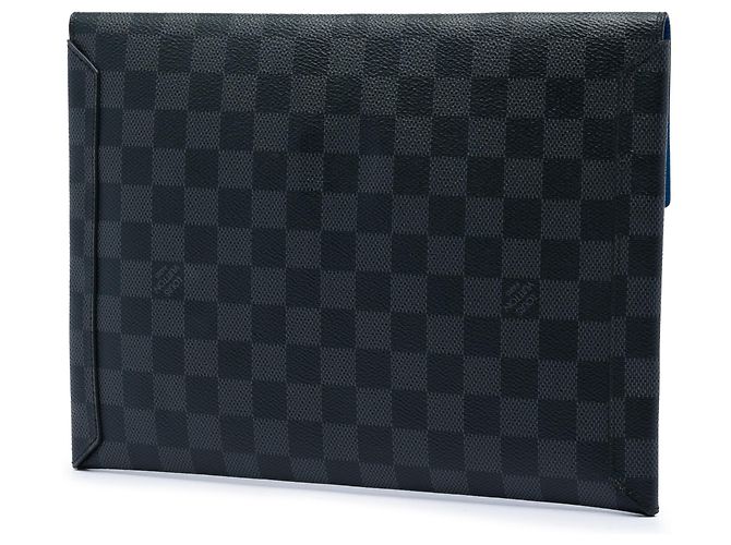Louis Vuitton Black Damier Graphite Alpha Triple Pochette Nero - vista 2