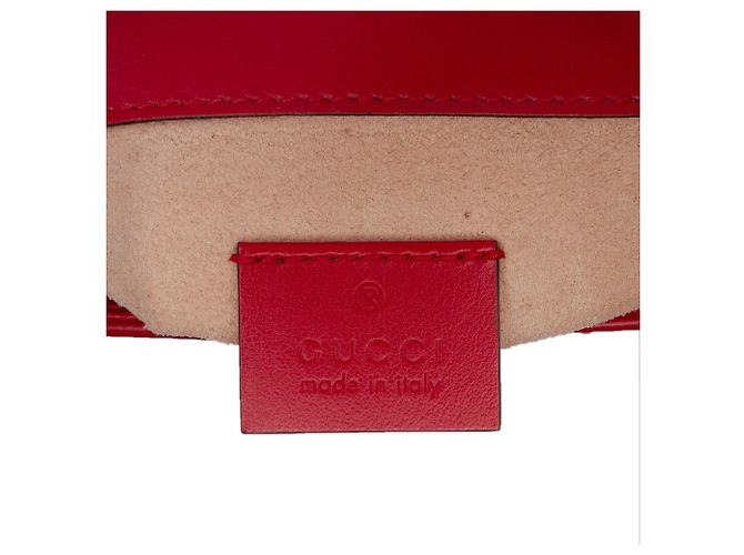 Borsa Gucci Red Mini GG Marmont Matelasse in pelle Rosso - vista 5