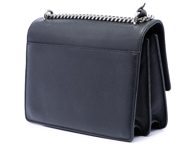 Borsa a tracolla Monogram Sunset in pelle di vitello a grana media nera Saint Laurent Nero - vista 2