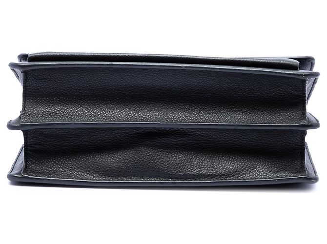 Borsa a tracolla Monogram Sunset in pelle di vitello a grana media nera Saint Laurent Nero - vista 3