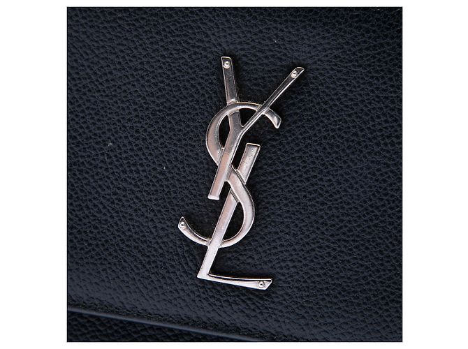 Borsa a tracolla Monogram Sunset in pelle di vitello a grana media nera Saint Laurent Nero - vista 5