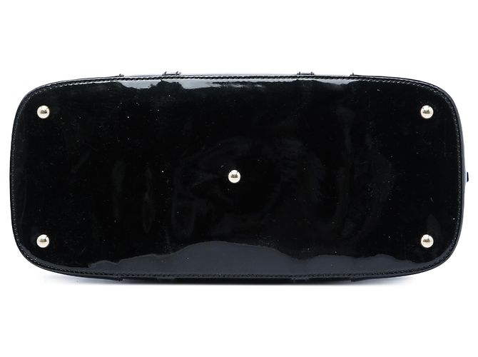 Gucci Black Large Microguccissima Lackleder Handtasche mit gewölbtem Henkel Schwarz - Ansicht 3