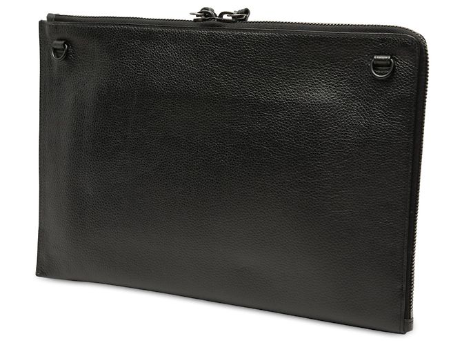 Clutch compatta Neo Classic in pelle di vitello martellata nera Balenciaga con tracolla - vista 2