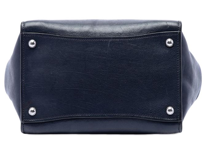 Borsa Prada Blue Glace Calf Twin Pocket Double Handle Blu navy - vista 3