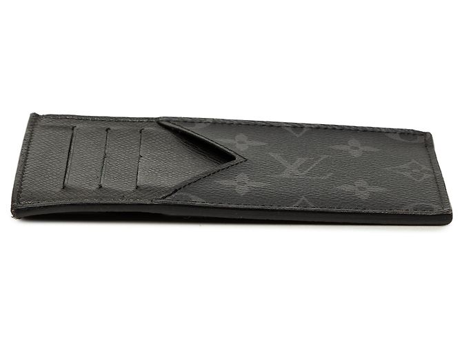 Portafoglio e porta carte Louis Vuitton Black Monogram Eclipse Taigarama Nero - vista 3