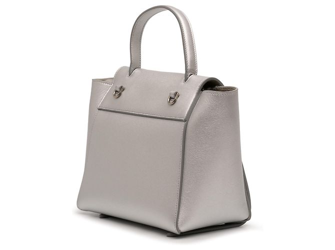 Belt Bag Céline Borsa Belt Celine in pelle di vitello laminata argento Nano - vista 2