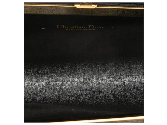 Clutch Diorissimo Trotter in tela nera con catena Dior Nero - vista 4