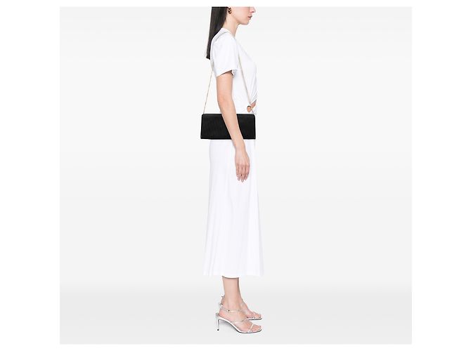 Clutch Diorissimo Trotter in tela nera con catena Dior Nero - vista 6