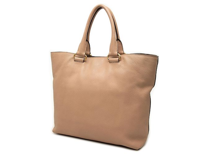 Tote convertibile Prada Beige Vitello Daino con zip frontale - vista 2
