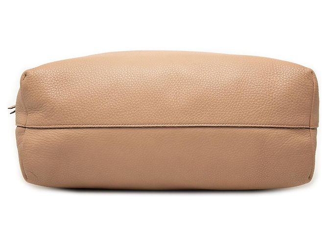 Tote convertibile Prada Beige Vitello Daino con zip frontale - vista 3