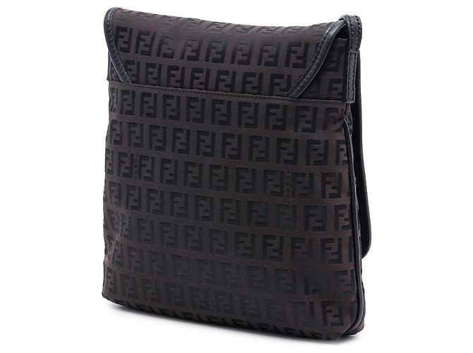 Fendi Braun Zucchino Canvas Crossbody Dunkelbraun - Ansicht 2