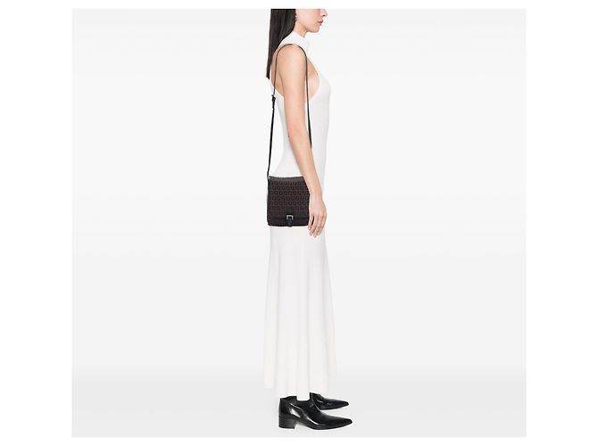 Fendi Braun Zucchino Canvas Crossbody Dunkelbraun - Ansicht 6