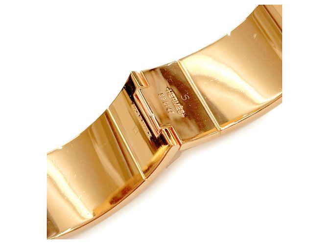 Bracciale Charm Hermès in Oro e Rouge Vif Rosso D'oro - vista 7
