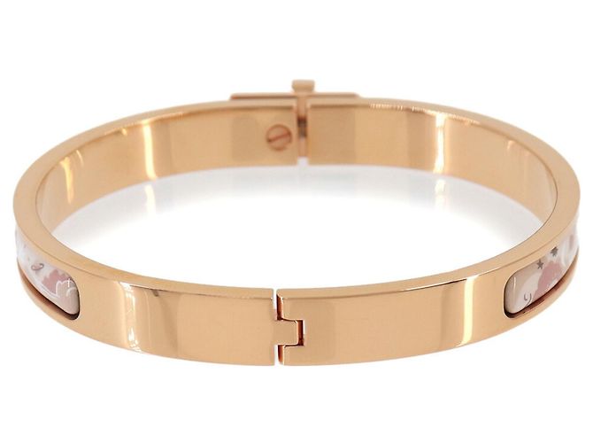 Hermès Pulsera Mini Clic Kelly PM Hermes Blanco Dorado - vista 2