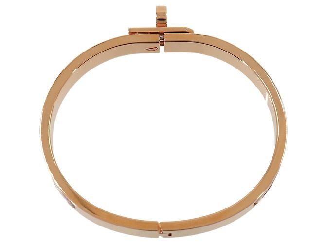 Hermès Pulsera Mini Clic Kelly PM Hermes Blanco Dorado - vista 3