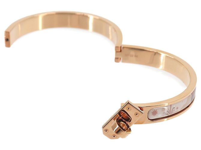 Hermès Pulsera Mini Clic Kelly PM Hermes Blanco Dorado - vista 4