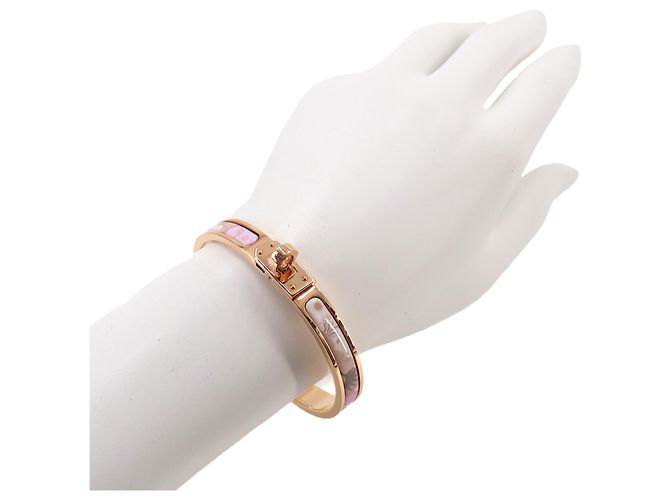Hermès Pulsera Mini Clic Kelly PM Hermes Blanco Dorado - vista 6