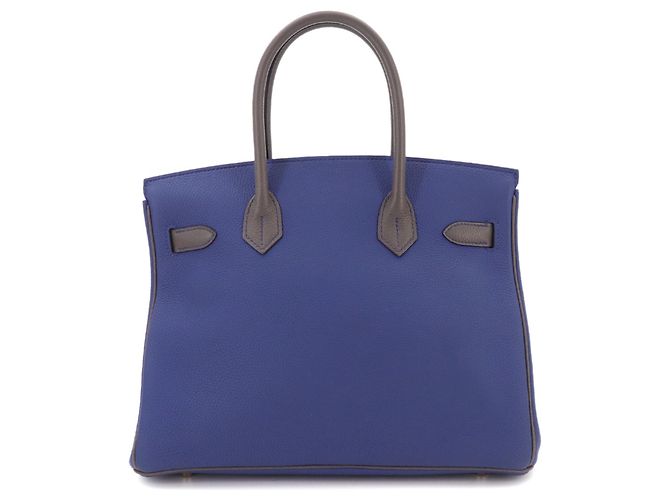 Hermès Hermes Birkin 30 Handtasche Blau Grau - Ansicht 2
