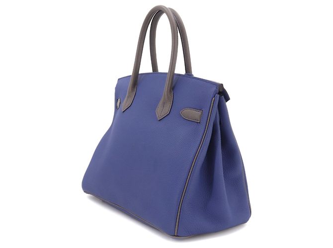 Hermès Hermes Birkin 30 Handtasche Blau Grau - Ansicht 3