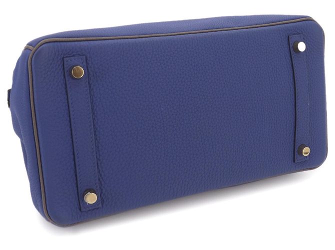 Hermès Hermes Birkin 30 Handtasche Blau Grau - Ansicht 4