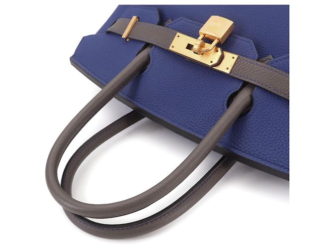 Hermès Hermes Birkin 30 Handtasche Blau Grau - Ansicht 5