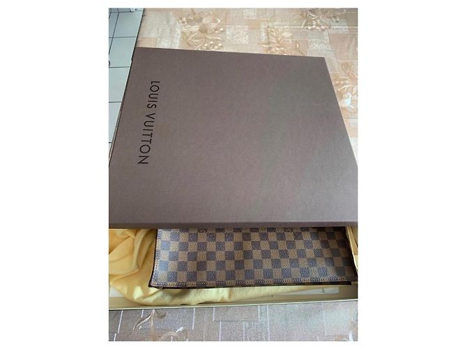 Louis Vuitton Borsa Tote Damier Ebene Marrone - vista 3