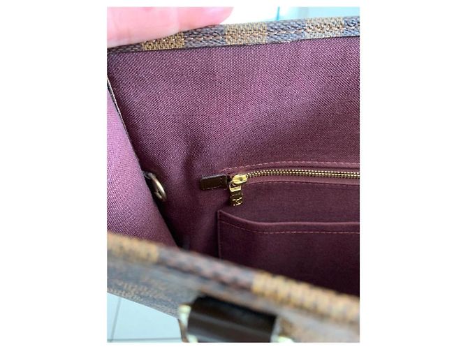 Louis Vuitton Borsa Tote Damier Ebene Marrone - vista 7
