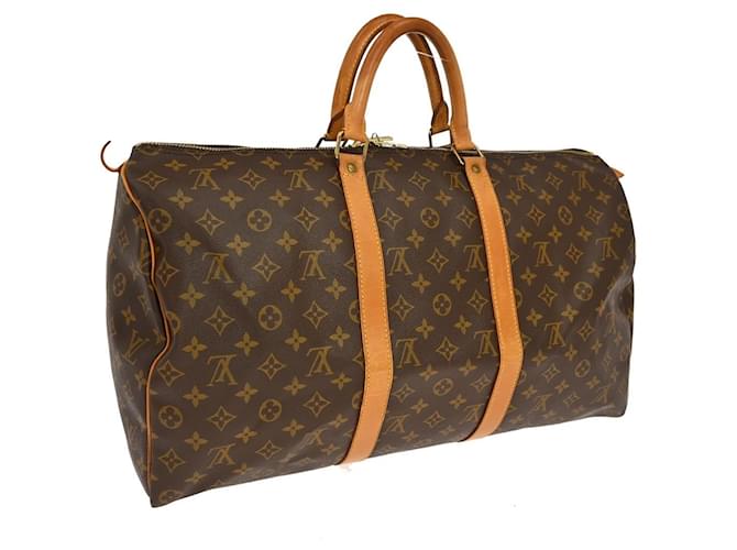 Louis Vuitton Keepall Monogram Canvas 50 Marrone - vista 2