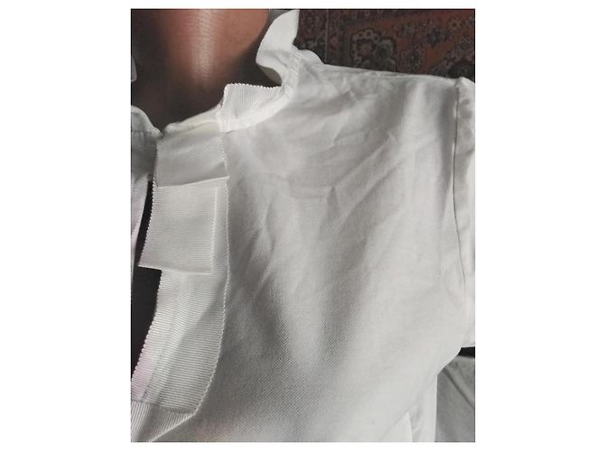 Moncler Maglia Polo Manica Corta Bianca Bianco - vista 3