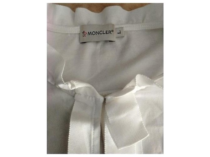 Moncler Maglia Polo Manica Corta Bianca Bianco - vista 5