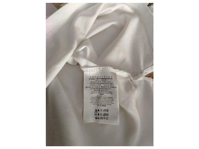 Moncler Maglia Polo Manica Corta Bianca Bianco - vista 6